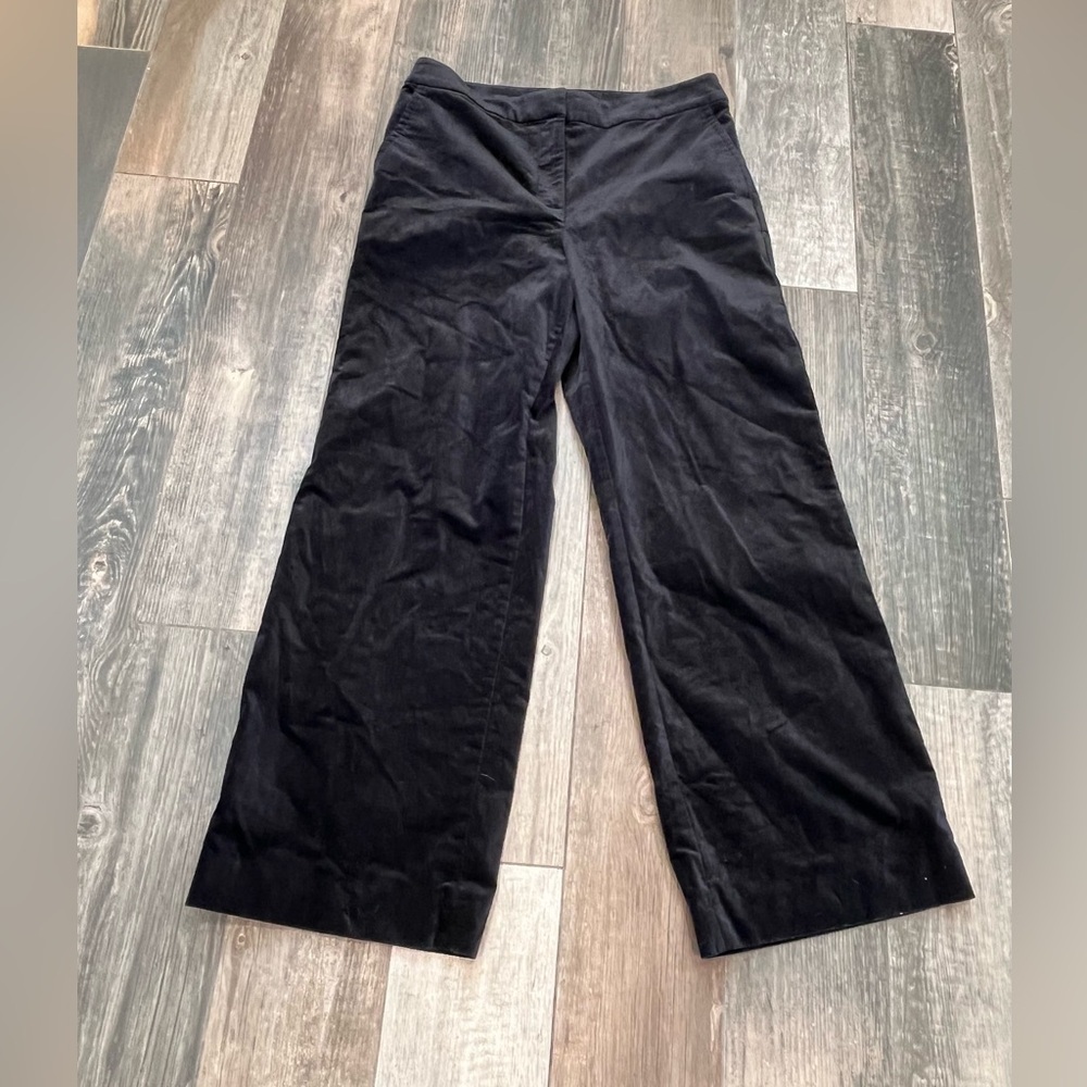 Talbots Womens Velvet Dress Pants Pants Petite Black Soft Stretch Cotton- 10P